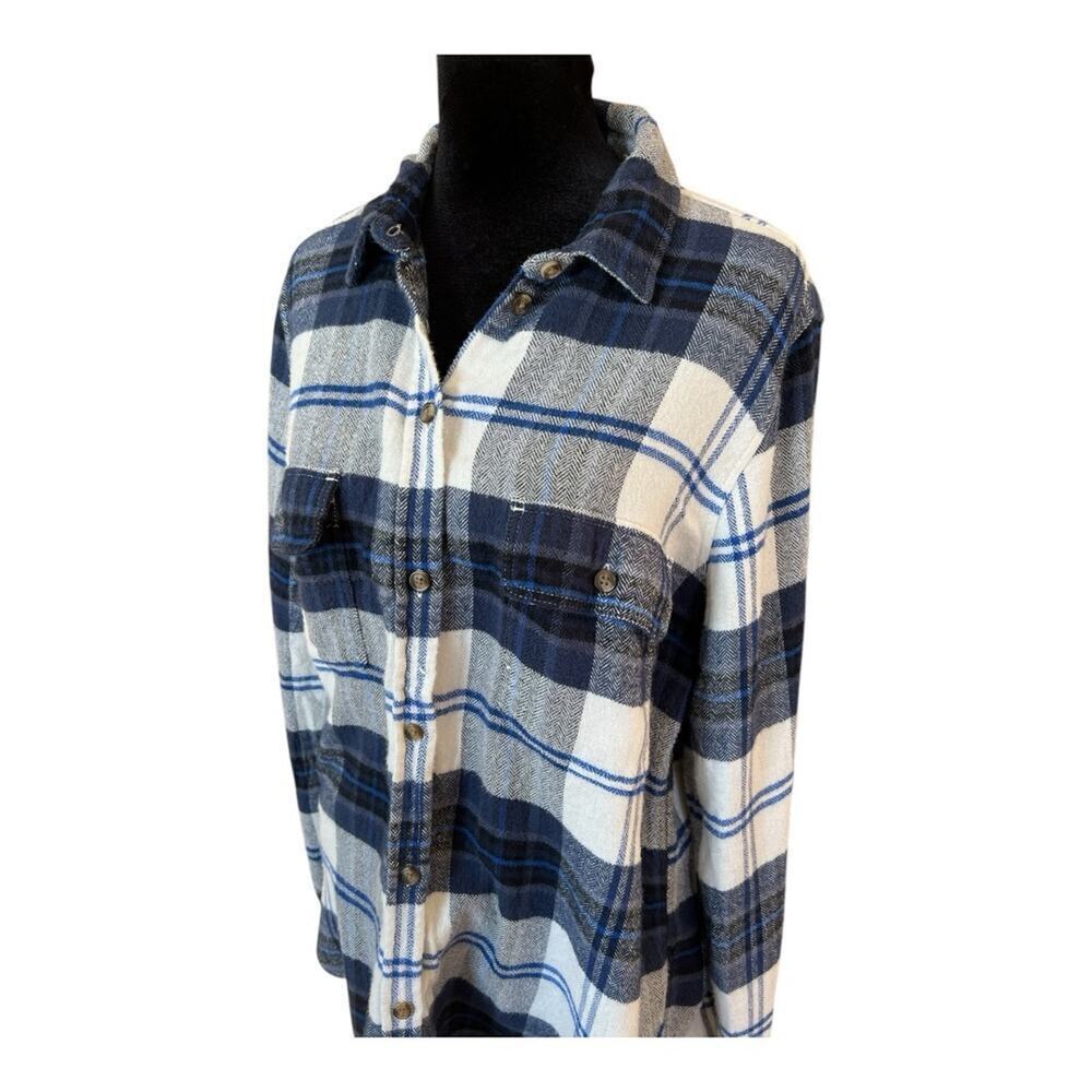 American Eagle womenβs size XL flannel plaid shirt, blue
